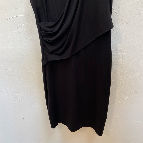 PROJECT GRAVITAS LUCILLE BLACK RUCHED VNECK PLUS FITTED SHAPEWEAR LUXE DRESS - Picture 7 of 16